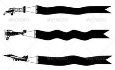 236x144 Vector Vintage Airplane Silhouette Set Vintage Airplanes