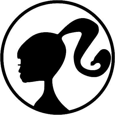 400x400 Barbie Silhouette Vinyl Wall Art Decal Saying Sticker Adesivi