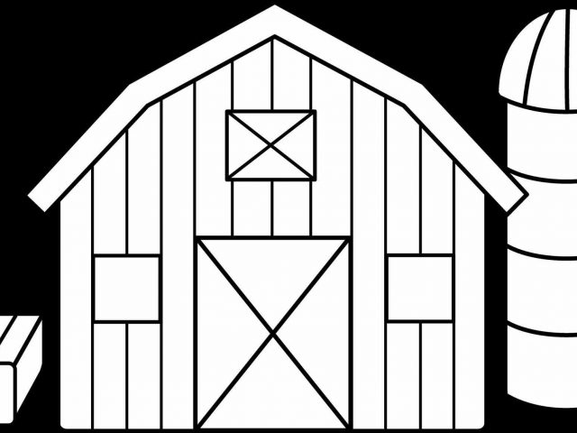 640x480 The Images Collection Of House Barn Clip Art Library Silhouette