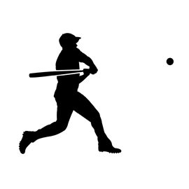 270x270 Baseball Player Silhouette 01 Stencil Free Stencil Gallery
