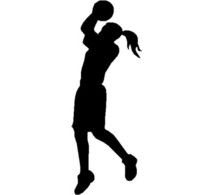 213x195 Basketball Player Metal Wall Plaque Sports Decor Mikalah's Bat