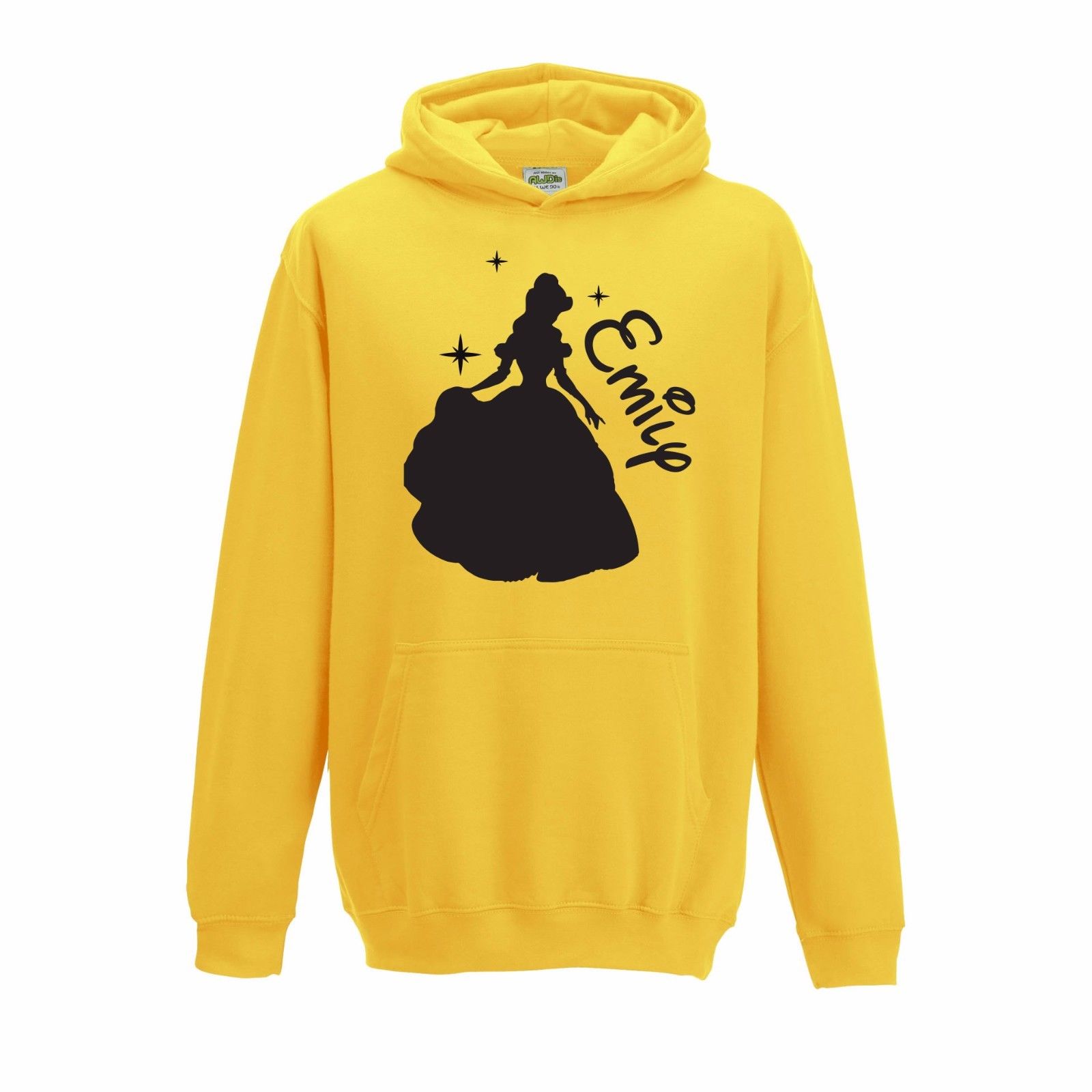 1600x1600 Personalised Silhouette Disney Belle Beauty Beast Inspired Name Hoodie