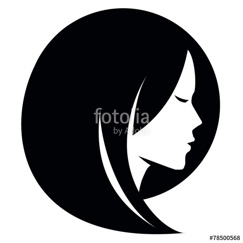 500x500 Beauty Salon Vector Logo Design Template. Spa Or Haircut Icon