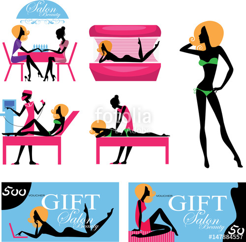 500x492 Infographic, Set Image Silhouette Woman In Beauty Salon, Beauty