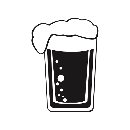550x550 Glass With Beer Silhouette