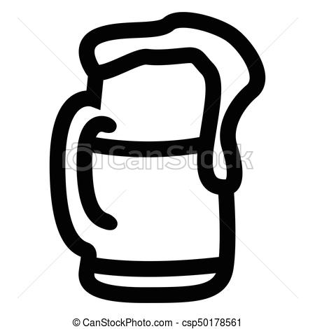 450x470 Isolated Beer Icon. Isolated Beer Mug Silhouette On A White