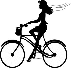 300x285 Girl Clipart Image Silhouette Of Pretty Young Girl Riding