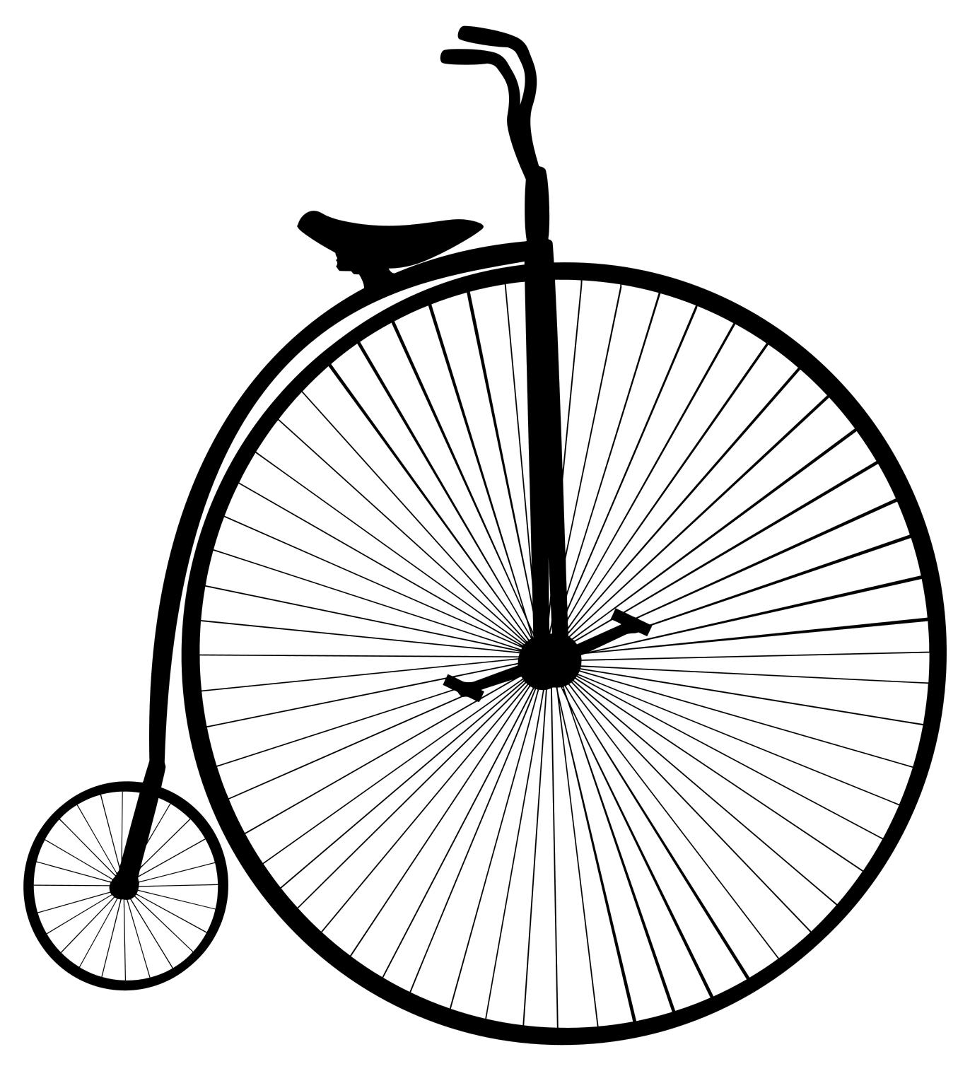 1372x1515 Penny Farthing (Large Small Wheels) Bicycle Silhouette Clipart