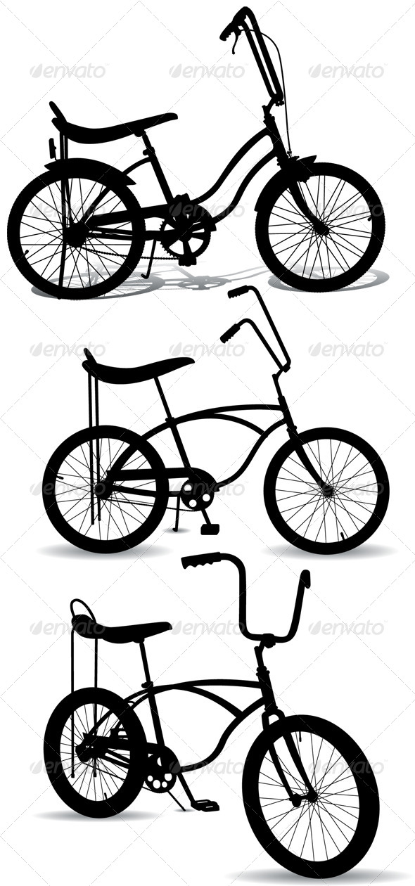 590x1260 Retro Bicycle Silhouettes By Freetransform Graphicriver