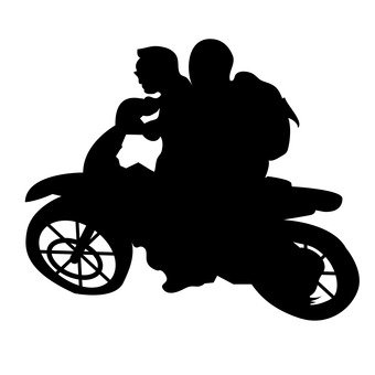 340x340 Free Silhouette Vector 2 People, Icon