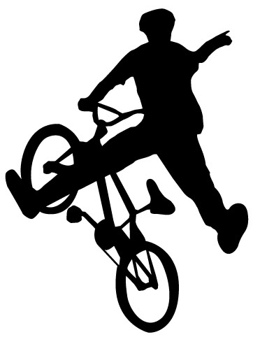372x482 Bmx Bike Riding Clipart Vinyl Cutter Plotter Image Vector Clip