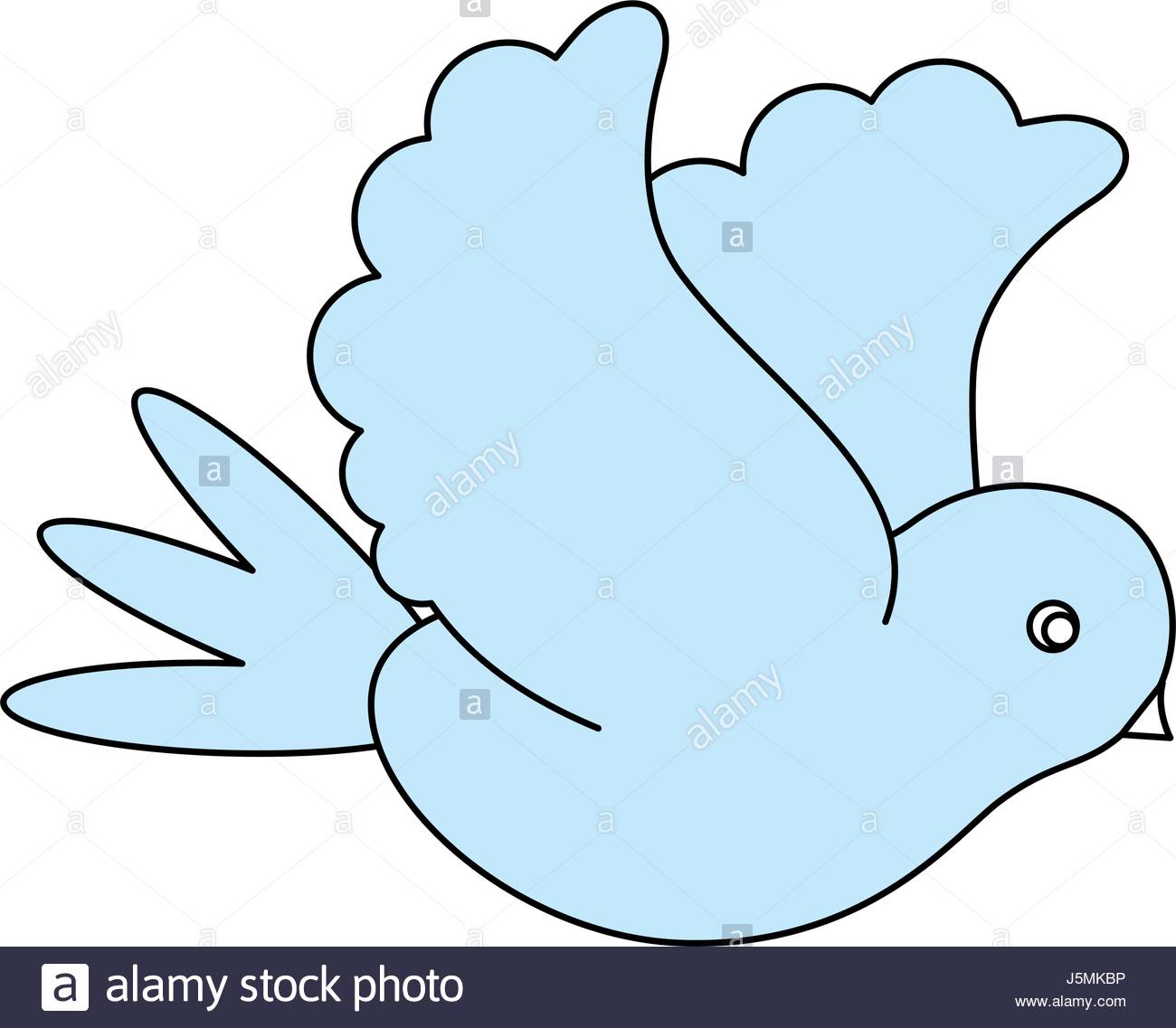 1300x1137 Color Silhouette Image Side View Dove Bird Flying Stock Vector Art