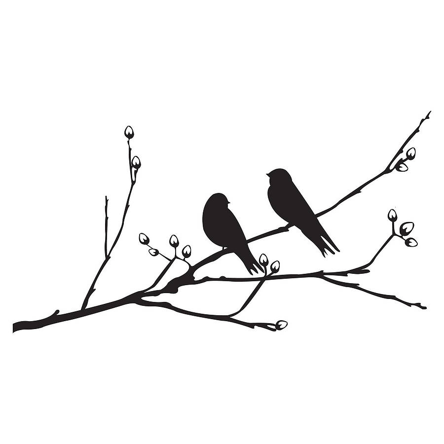 900x900 On Branch Clipart Silhouette