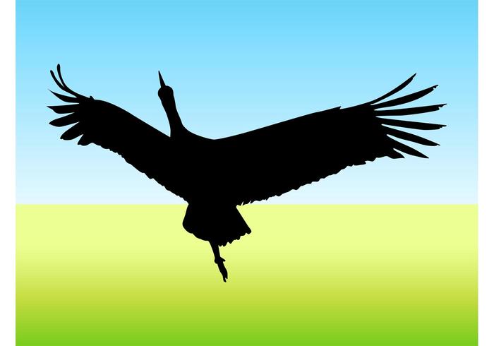 700x490 Flying Bird Silhouette Free Vector Art