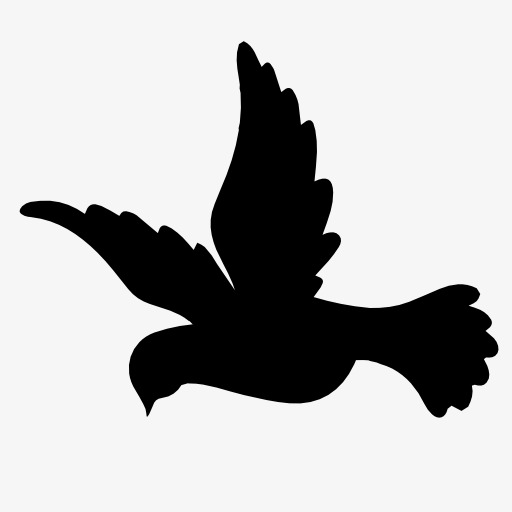 512x512 Pigeon Silhouette, Bird, Flight, Animal Png Image And Clipart