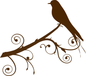 298x264 Bird On Branch Clipart Silhouette