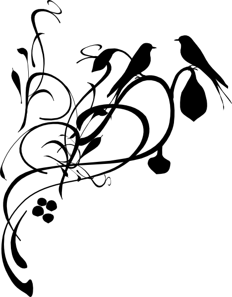 468x598 A Silhouette Of A Bird Singing