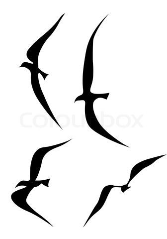 336x480 Bird Silhouette Tattoo Plantillas Para Pintar
