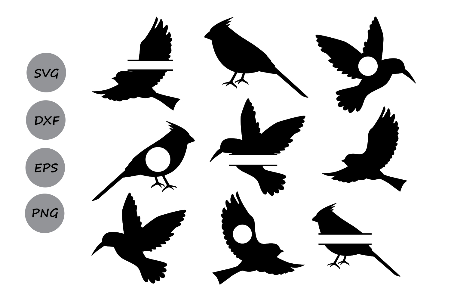 1500x1000 Birds Svg Cut Files, Birds Monogram Svg Design Bundles