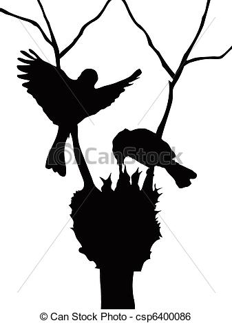 337x470 Birds Family Silhouette. The Silhouette Of Lovely Birds Clip