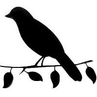 200x200 Bird On Branch Silhouette Die Cut