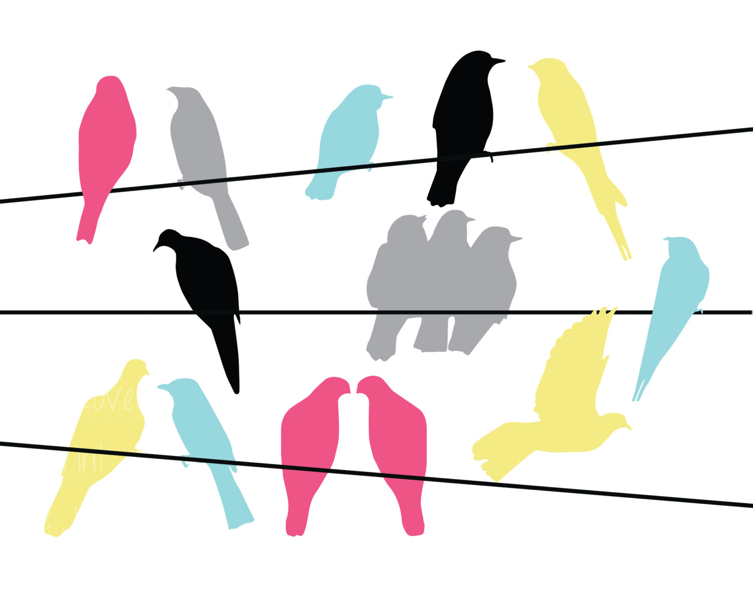 1500x1200 Birds On A Wire Clipart