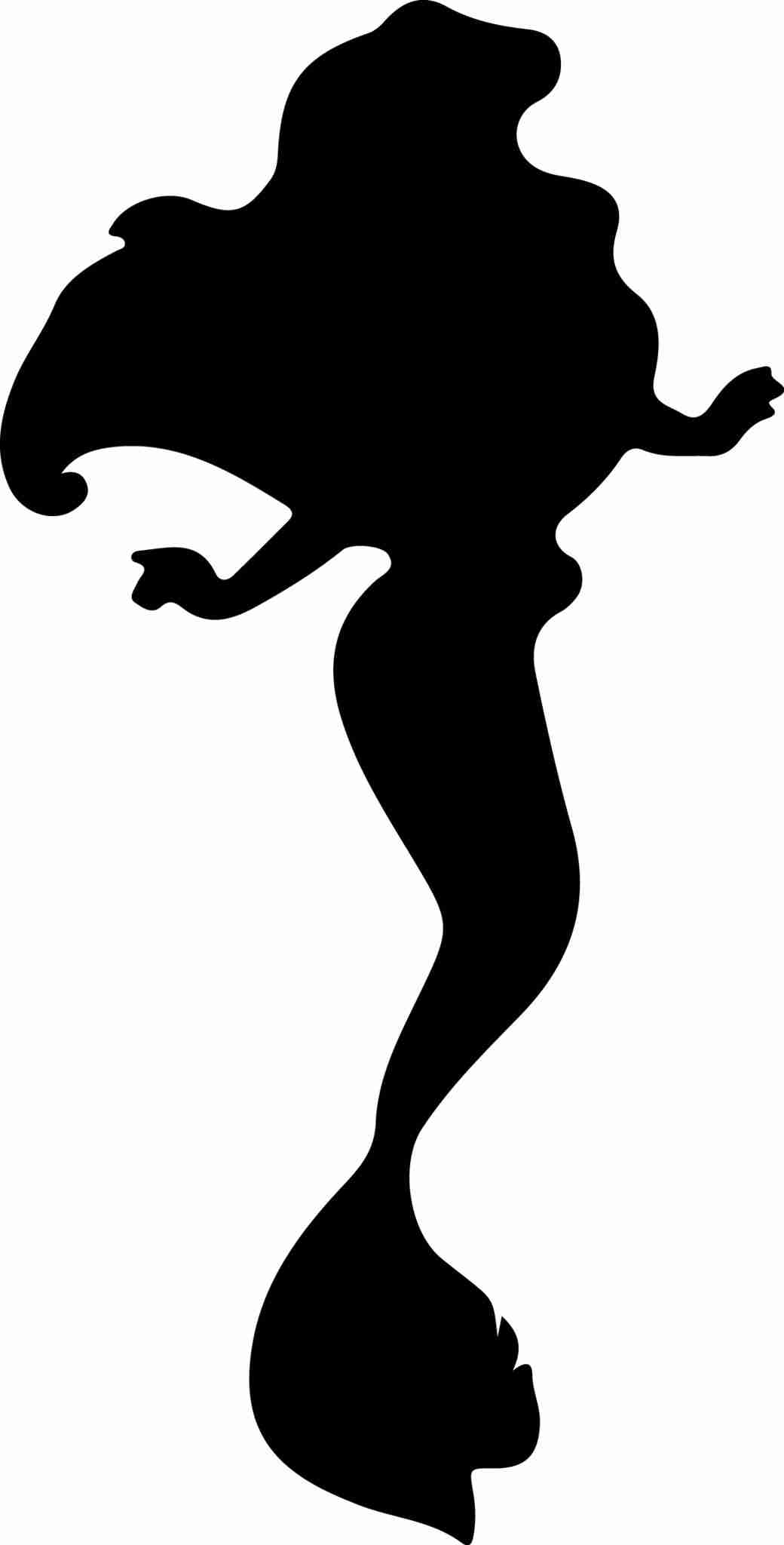 1040x2048 Ariel Mermaid Silhouette Clipart At Printable Olegratiy