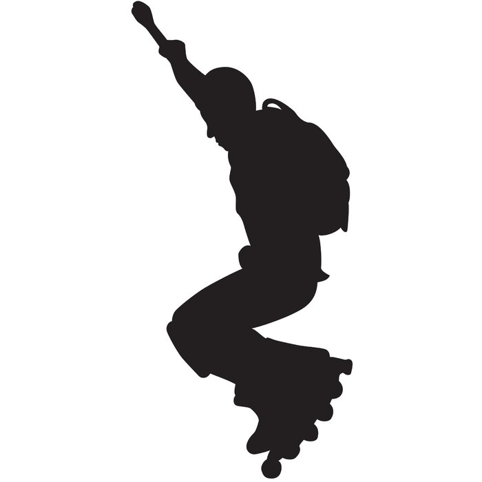 700x700 Wallhogs Roller Blade Silhouette Iii Cutout Wall Decal Amp Reviews