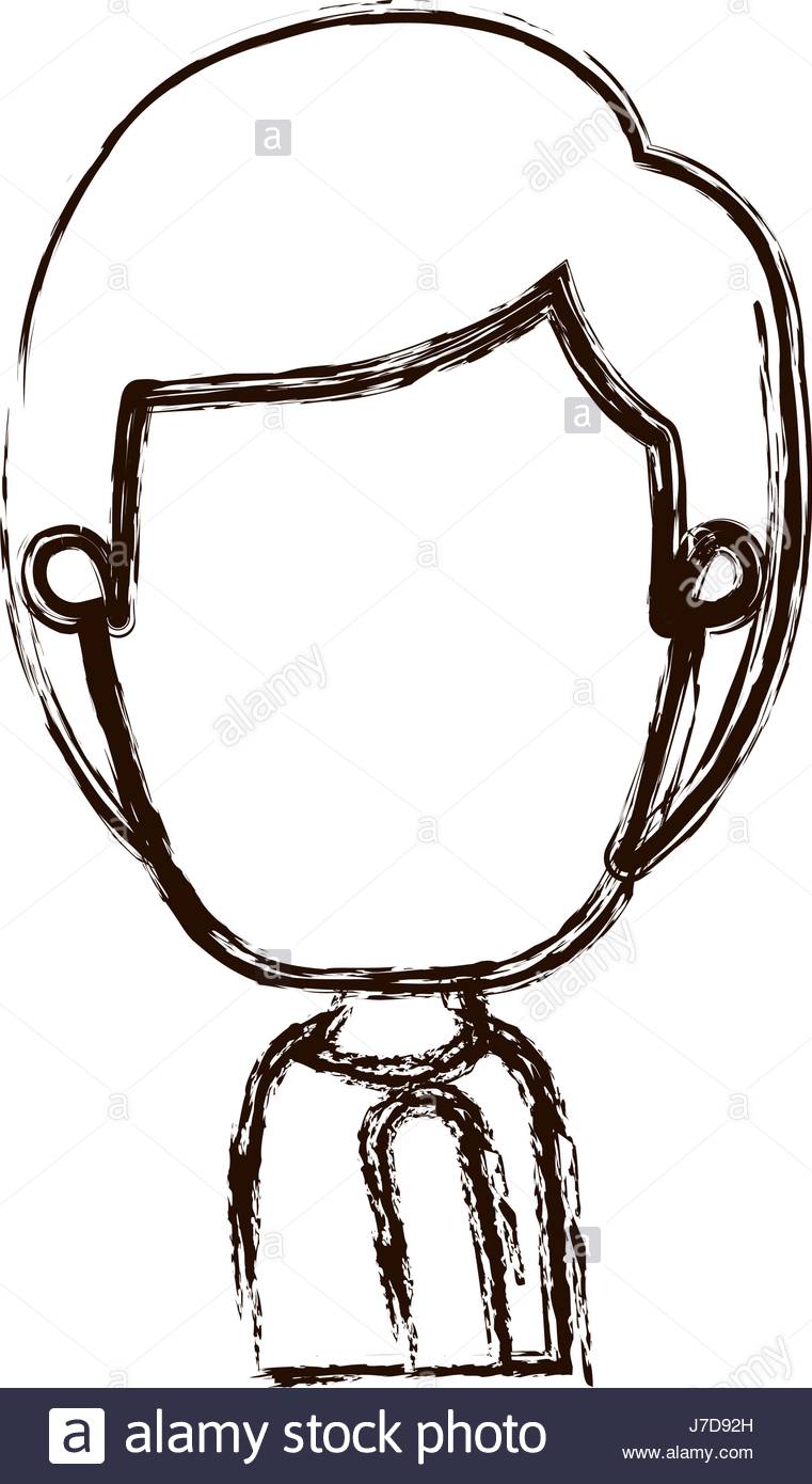 761x1390 Blurred Thick Silhouette Caricature Faceless Side View Half Body