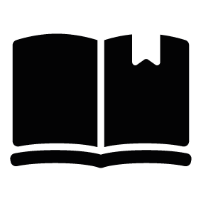 283x283 Book With Bookmark Silhouette Silhouette Of Book With Bookmark