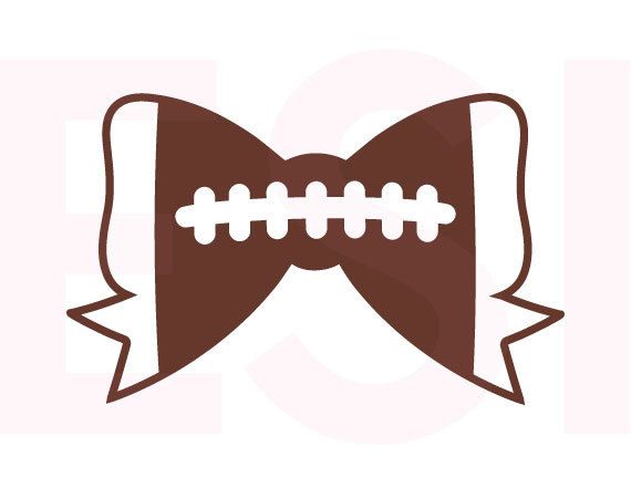 570x450 Football Bow Svg Dxf Eps Svg Cutting Files For Use In Silhouette