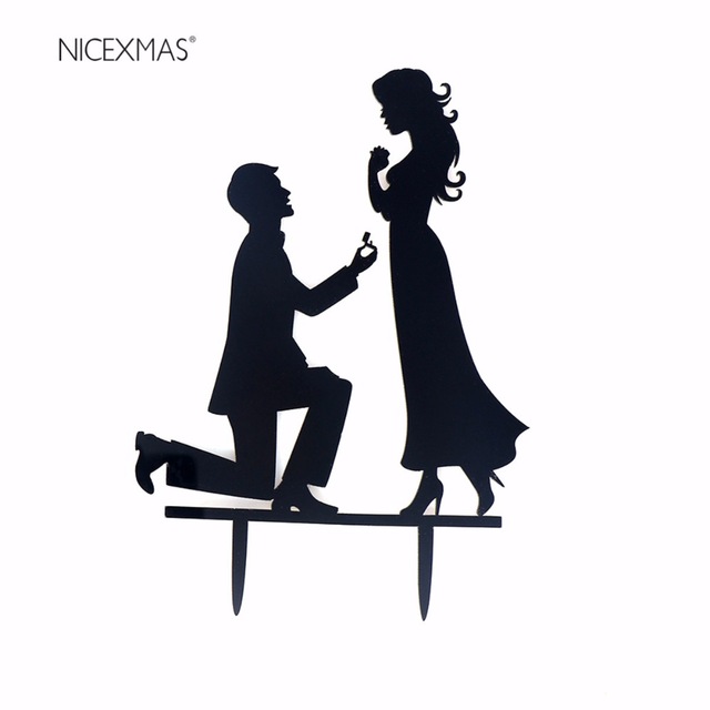 640x640 Easter Bride And Groom Cake Topper Acrylic Silhouette Wedding Cake