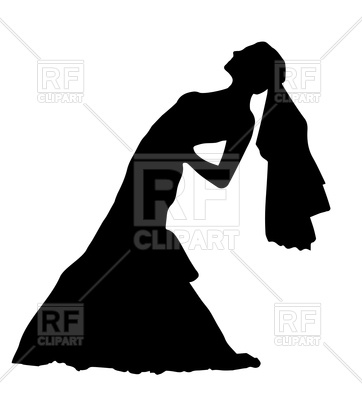362x400 Silhouette Of Bride Royalty Free Vector Clip Art Image