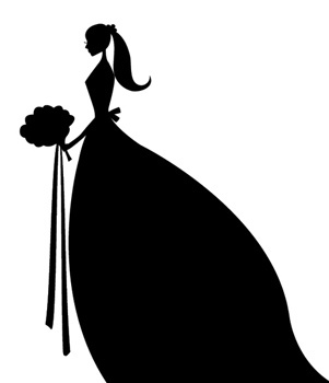 301x350 Bride Silhouette Clipart