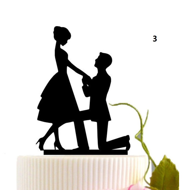 800x800 Creative Wedding Cake Topper Silhouette Bride And Groom Elegant