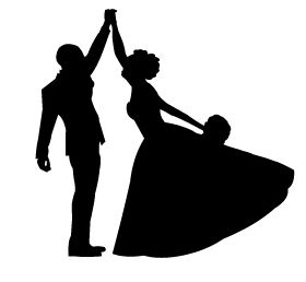 280x258 Bride And Groom Silhouette Free Clip Art Mydrlynx