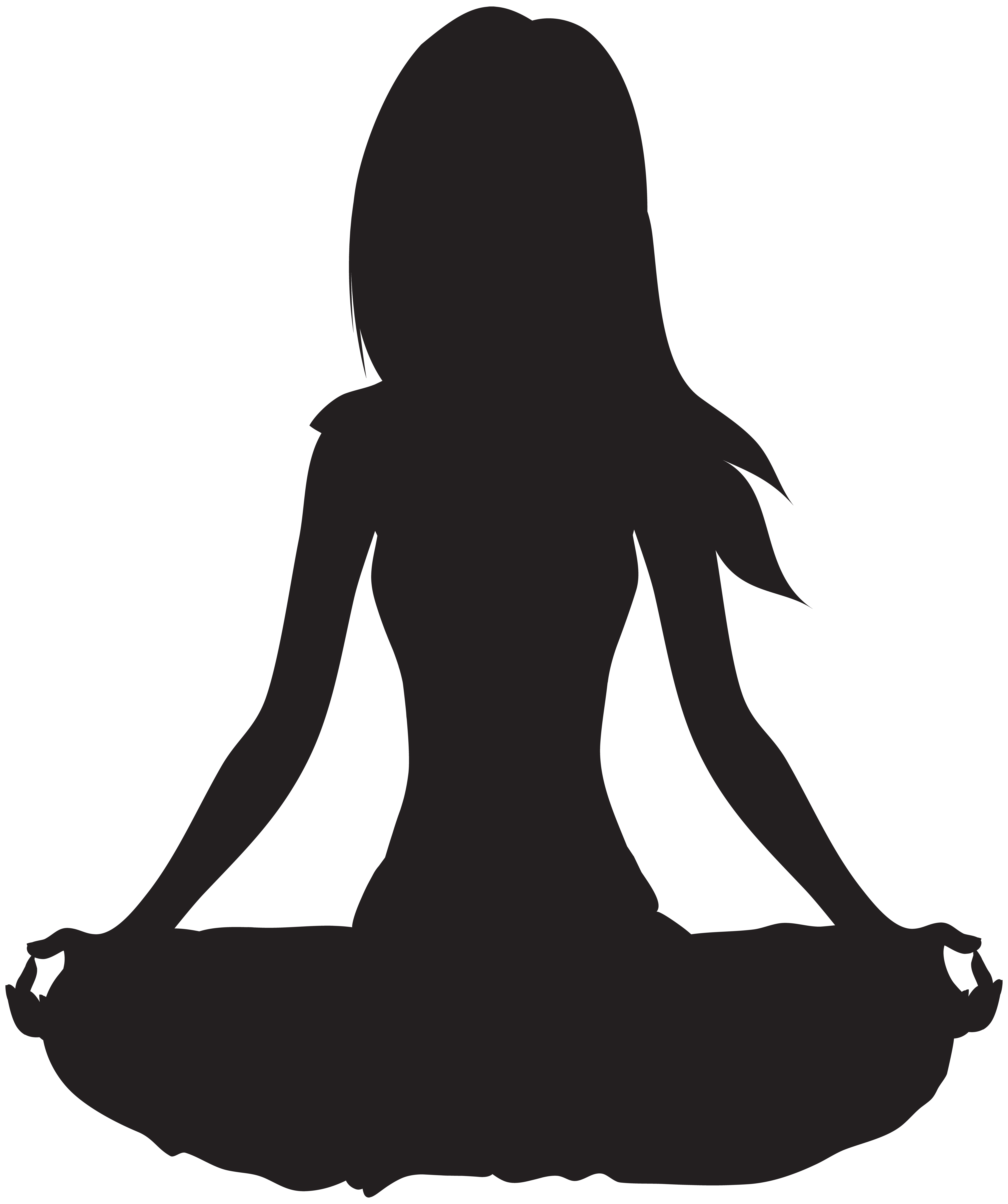6696x8000 Free Meditating Buddha Silhouette Clipart