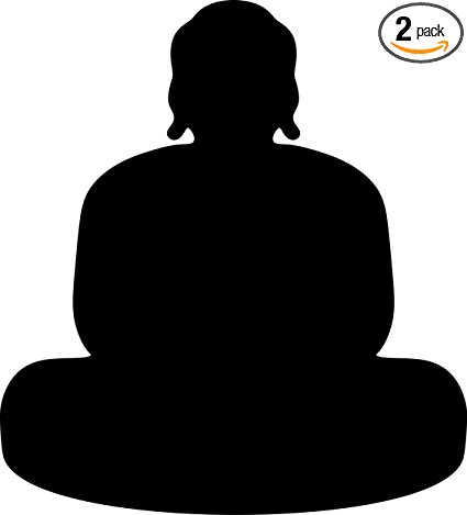 425x469 Angdest Buddha Silhouette (Black) Waterproof Vinyl