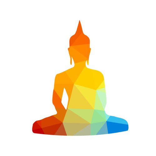 500x500 Sitting Buddha Silhouette Public Domain Vectors