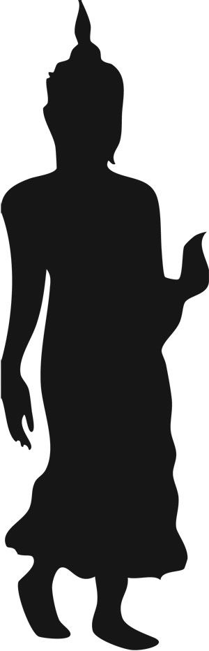 300x932 Walking Buddha Silhouette By Vensucara