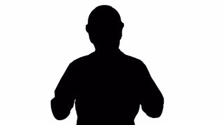 320x180 Silhouette Construction Worker And New Building, Man With Safety