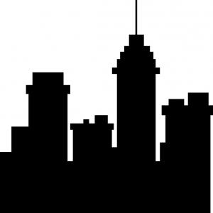 300x300 Silhouette Monochrome With Building Skyscraper Vector Lazttweet