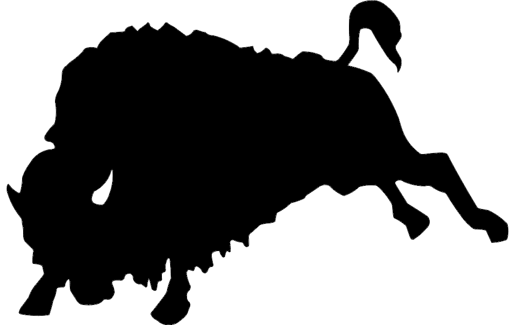 1002x633 Bull Silhouette Dxf File Free Download