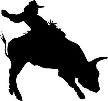 Silhouette Bull Rider at GetDrawings | Free download