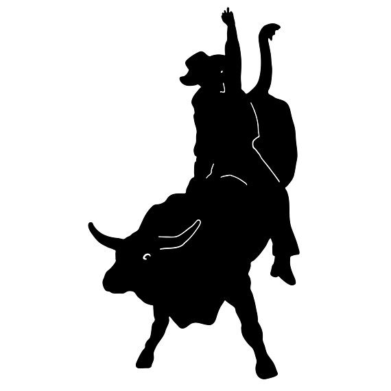 570x570 Bull Rider Graphics Svg Dxf Eps Png Jpg Pdf Vector Art Clipart