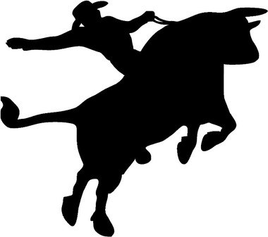 380x337 Bull Rider Decal (Rodeo)