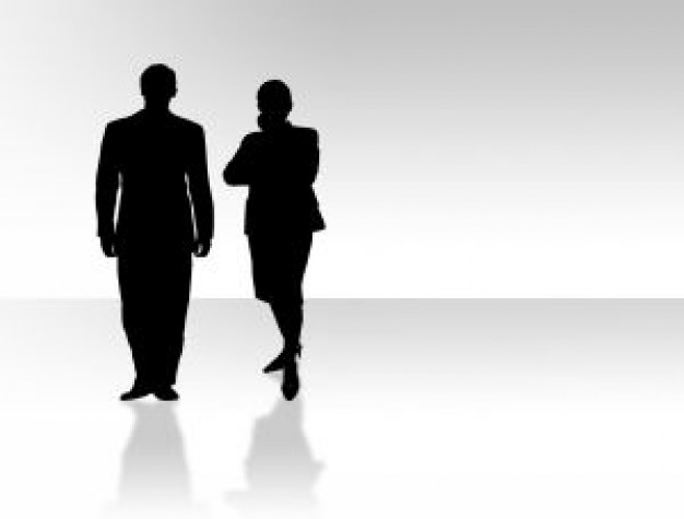 626x475 Business Man And Woman Silhouette Photo Free Download