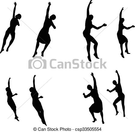 450x441 Eps 10 Vector Illustration In Silhouette Of Business Woman