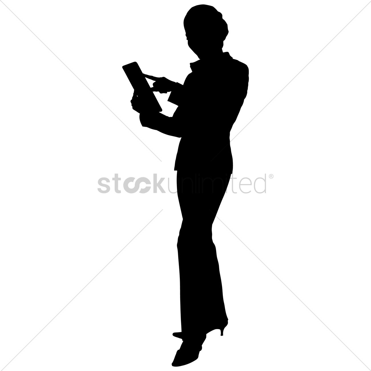 1300x1300 Silhouette Of A Businesswoman Vector Image