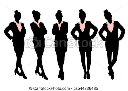 450x319 Silhouette Of Business Woman With White Background Vector